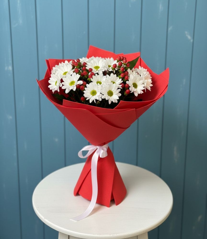 Букет цветов из: Хризантемы в Марьино Курской области