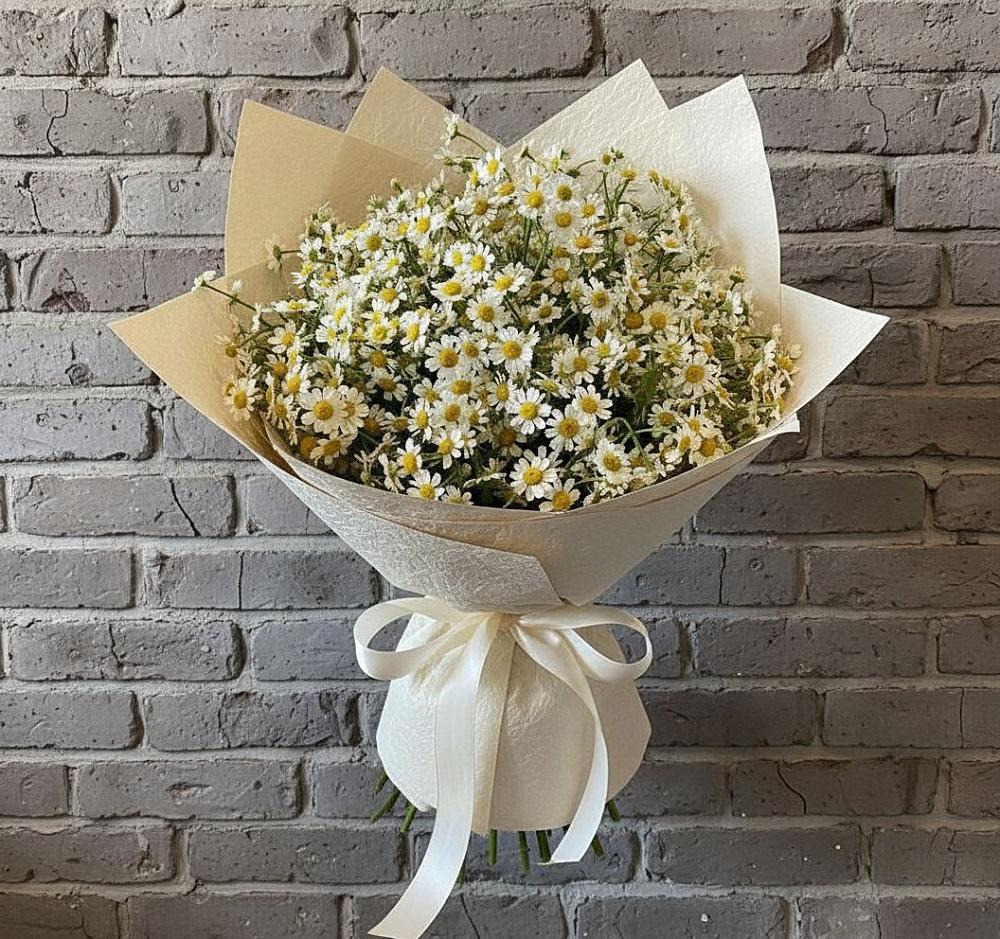 Букет цветов из: Ромашки в Марьино Курской области