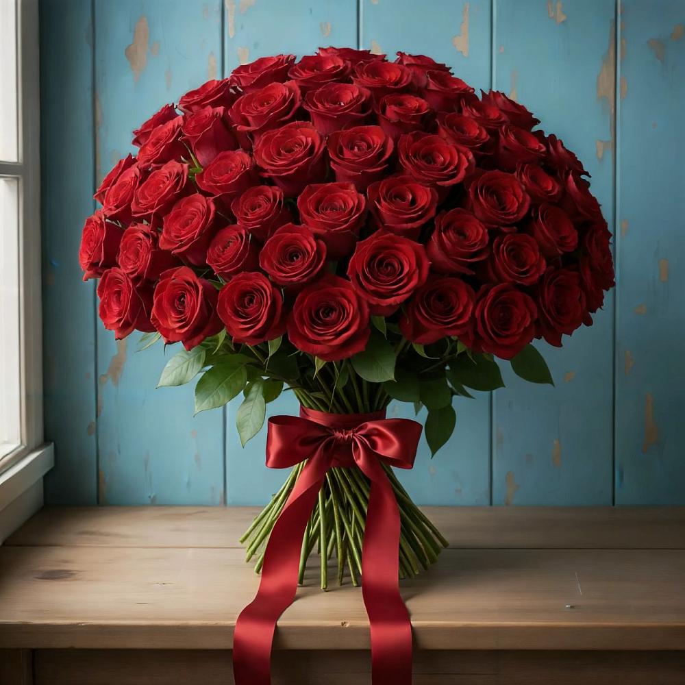 Букет Красные розы Блэк Меджик в Марьино Курской области