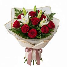 Букет цветов из:  Лилии и Розы #REPLACE_PRED# Марьино Курской области