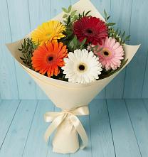 Букет цветов из:  Герберы в Марьино Курской области