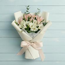 Букет цветов из:  Альстромерии в Марьино Курской области