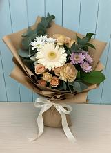 Букет цветов из:  Герберы и Хризантемы в Марьино Курской области