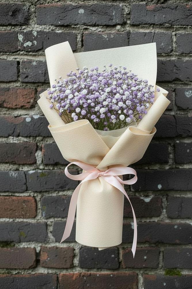 Букет цветов из: Гипсофила в Марьино Курской области