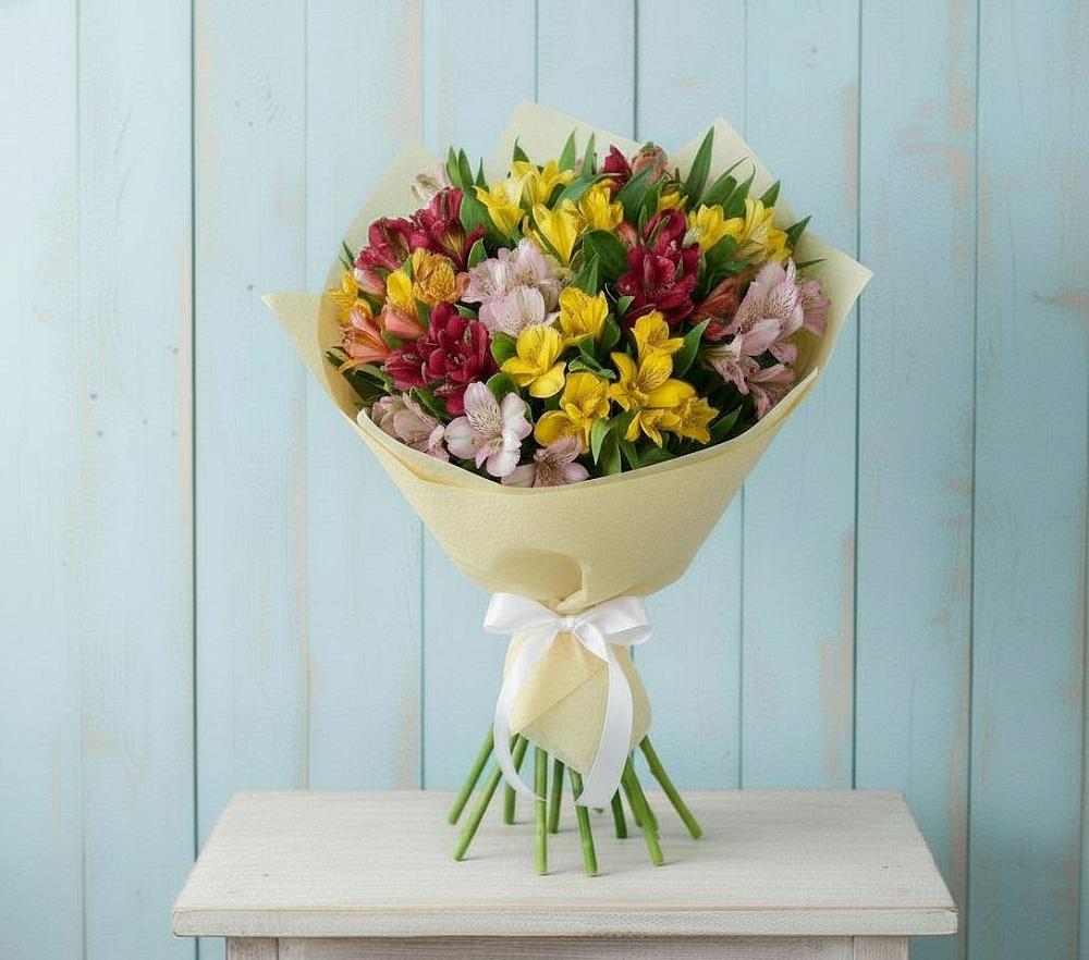 Букет цветов из: Альстромерии в Марьино Курской области