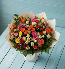 Букет Микс из разноцветных кустовых роз #REPLACE_PRED# Марьино Курской области